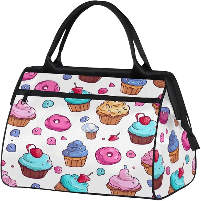 Ice Cream Cake Overnight Weekender Bag for Women Men Travel Duffel Bags Waterproof Luggage Carry on Sports Yoga Gym Bag