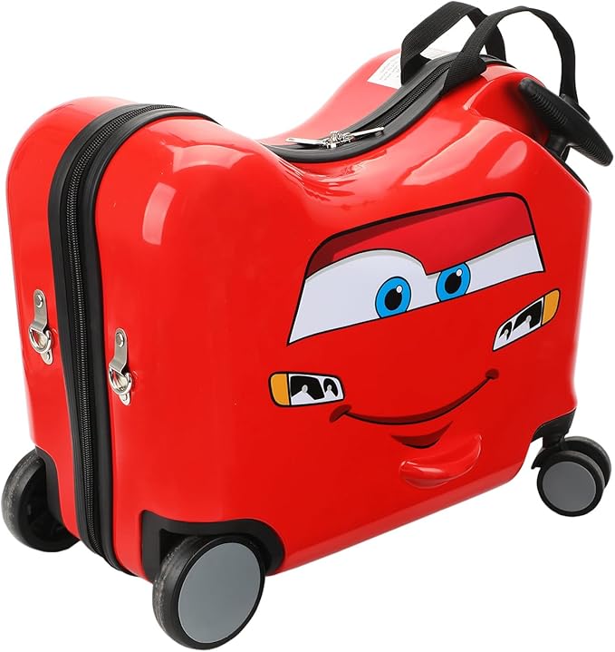 Disney's Cars Lightning McQueen Ride-On 18" Suitcase For Kids & Toddlers