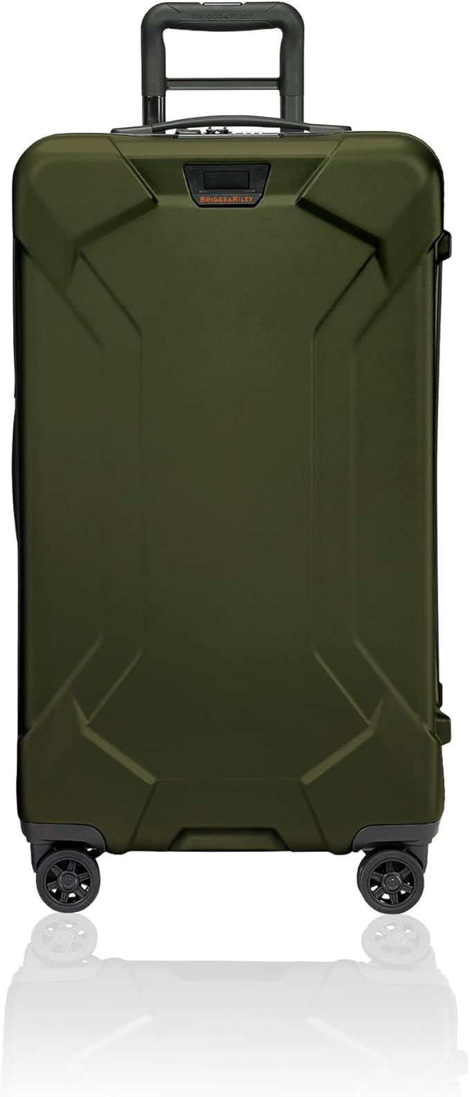 Briggs & Riley 28" Medium Trunk Spinner - Checked Luggage for Travel, Suitcases with Wheels, Hardside Rolling Bag for Men & Women, Self-Repairing Zipper - Torq Collection, Hunter Green
