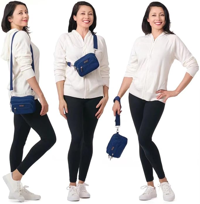 biaggi Flexmates Convertible Anti-Theft Crossbody Bag for Women | Lightweight On-The-Go Travel Organizer, RFID Blocking