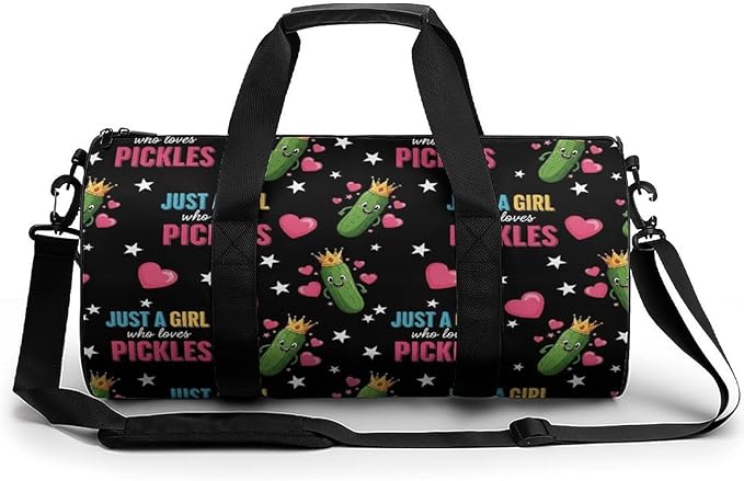 Workout Lightweight Duffel Bags Just A Girl Who Loves Funny Pickle Carry On Weekender Overnight Bag Gym Sport Yoga Dance Bags