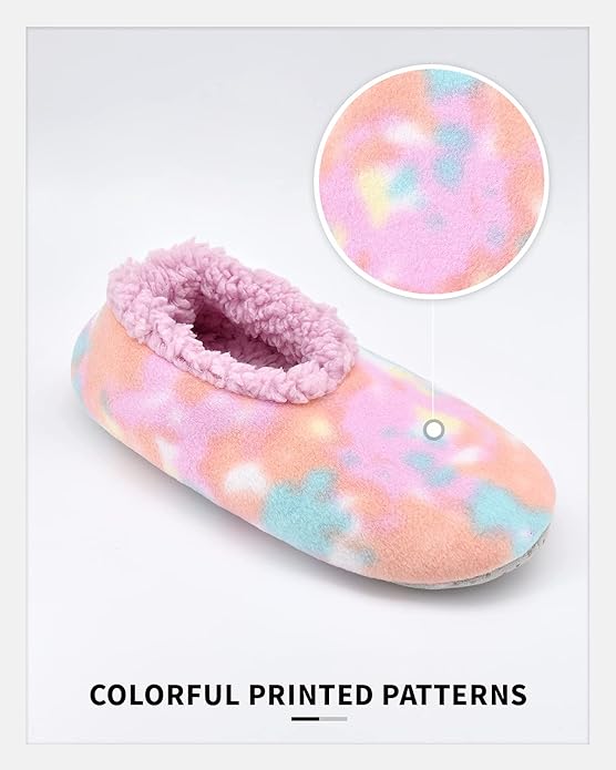 Panda Bros Slipper Socks for Women Grippers, Fuzzy Cozy Fleece Slipper Socks, Soft, Warm House Slippers