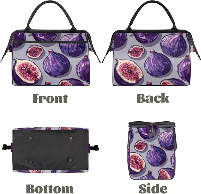 Fig Overnight Weekender Bag for Women Men Travel Duffel Bags Waterproof Luggage Carry on Sports Yoga Gym Bag