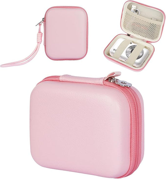 Digital Camera Case: Small Cute Pouch for Kodak pixpro fz55 fz45, Canon ixus 285 Hs Elph 360, Nikon s6900, Sony dsc w830, Camkory dc403, Compact Camera Accessories for Girl (Pink)