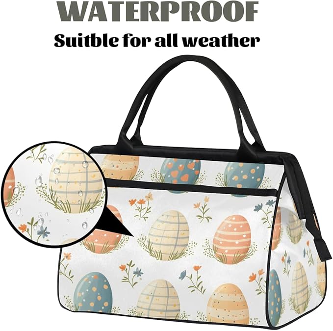 Easter Egg Design Overnight Weekender Bag for Women Men Travel Duffel Bags Waterproof Luggage Carry on Sports Yoga Gym Bag