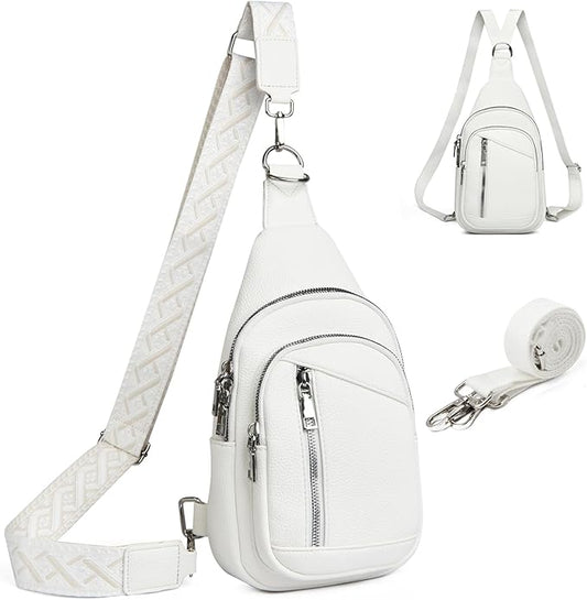 MYHOZEE Small Diaper Bag Crossbody Sling Purse for Women - 2 in 1 Leather Backpack with 2 Straps for Short Trips Work Daily | Mini diaper bag, Instant Wipes pocket, Adjustable Straps, Credit card slot, Moms and dads, Reusable Wipe pouchs