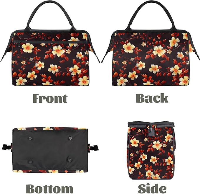 Plants Spring Floral Overnight Weekender Bag for Women Men Travel Duffel Bags Waterproof Luggage Carry on Sports Yoga Gym Bag