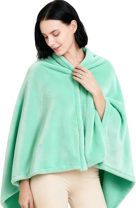 Ponchos for Women, Comfy Wearable Blanket, Gifts for People Who are Always Cold, Winter Shawl for Home, Office, Travel