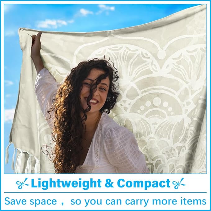 Oversized Turkish Beach Towel Blanket XXL Cotton Sandproof Towels Boho Woven Extra Large Big Sand Free Giant Throw Blankets Huge Quilt XL Picnic Camping Necessities Cloud for Adult Gifts