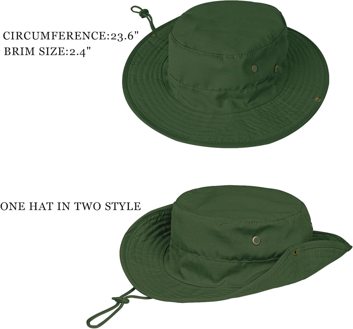 Sun Hats for Men Women Boonie Hat Foldable Fishing Hat UPF 50+ Bucket Hat for Fishing Hiking Garden Safari Beach