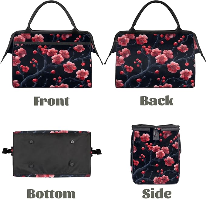 Plum Blossom Tree Overnight Weekender Bag for Women Men Travel Duffel Bags Waterproof Luggage Carry on Sports Yoga Gym Bag