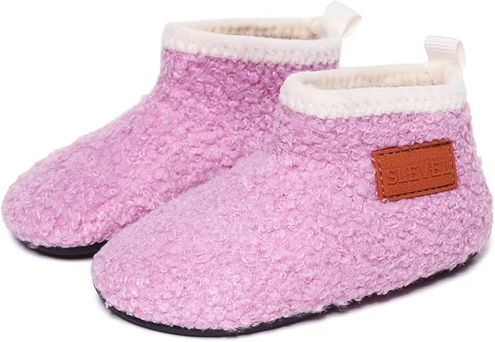 ditont Toddler Slippers Non-Slip Lightweight Comfortable Kids Indoor Grip House Home Shoes for Boys Girl