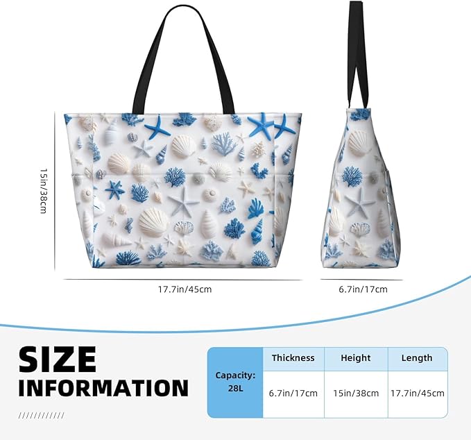 Beach Tote Bag for Women Beach Bag Waterproof and Sandproof Tote Bag with Wet Bag Large Travel Bag for Weekend Travel
