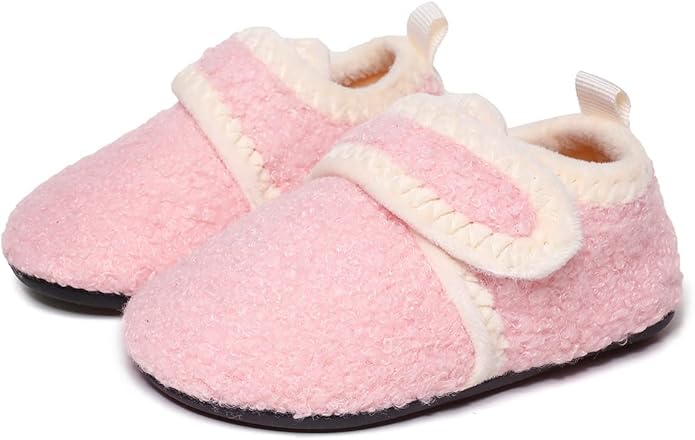 ditont Toddler Slippers Non-Slip Lightweight Comfortable Kids Indoor Grip House Home Shoes for Boys Girl