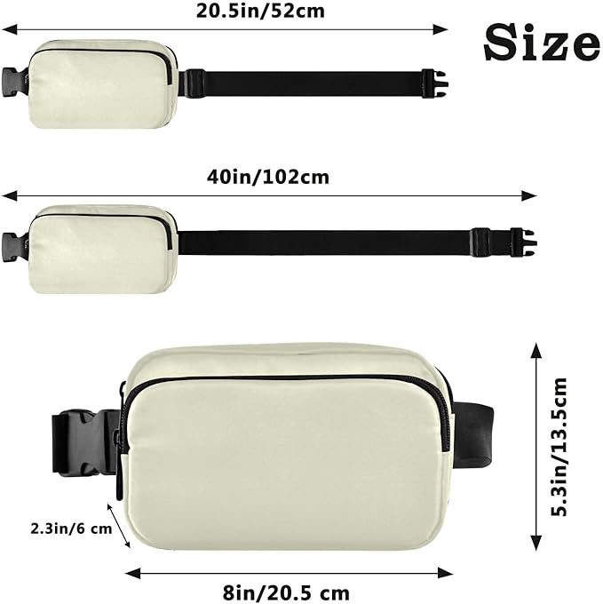 Fanny Pack for Women Men Water Resistant Fashion Waist Packs with Adjustable Strap Belt Bag for Travel Workout Jogging Hiking Light Yellow 03