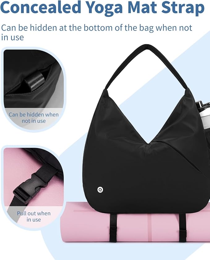 Ceneda Gym Bag Lightweight Multi-Pocket Travel Tote for Yoga