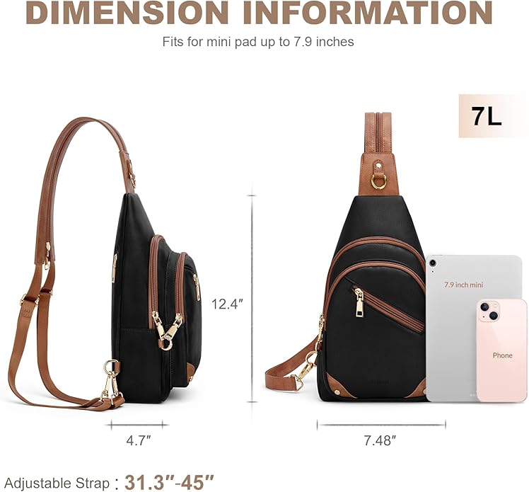 Anti Theft Sling Bag for Women, RFID Crossbody Purses Convertible Sling Backpack, Cross Body Purse Chest Bag