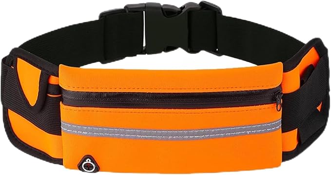 Anti-Theft Invisible Waist Bag, Multifunctional Outdoor Sports Waist Bag with Water Bottle Strap, Lightweight and Waterproof Money Belt (Orange)