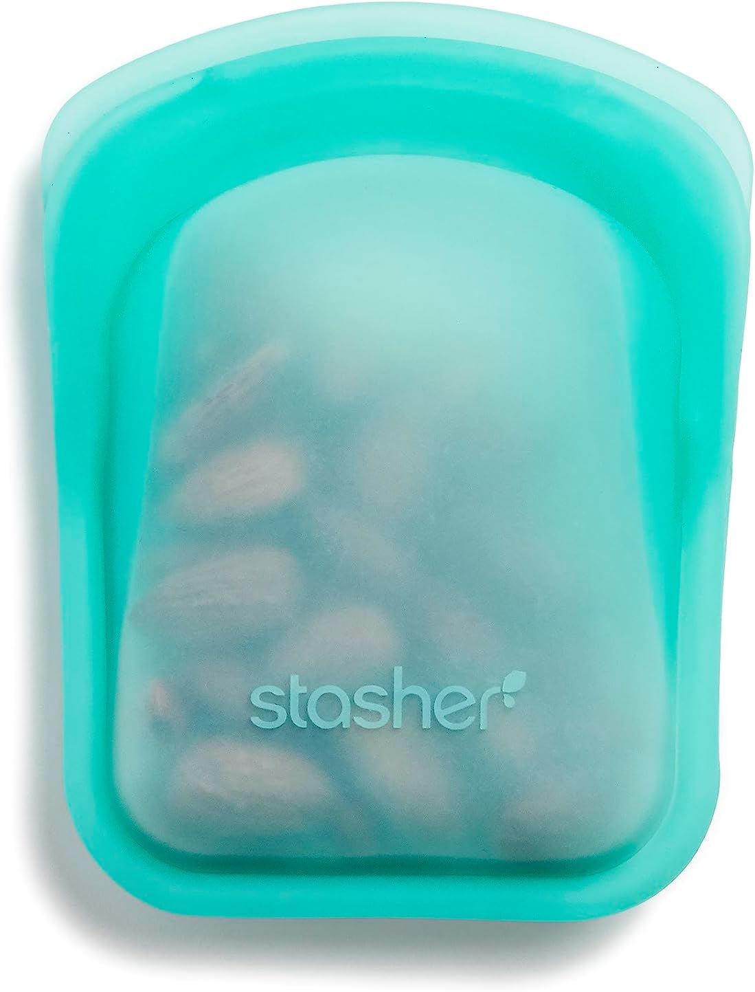 Stasher Premium Silicone Reusable Food Storage Pocket Bag, Aqua, Microwave, Sous Vide, Dishwasher, Oven and Freezer Safe, BPA Free, Leak-free, Eco-friendly, 4 Oz