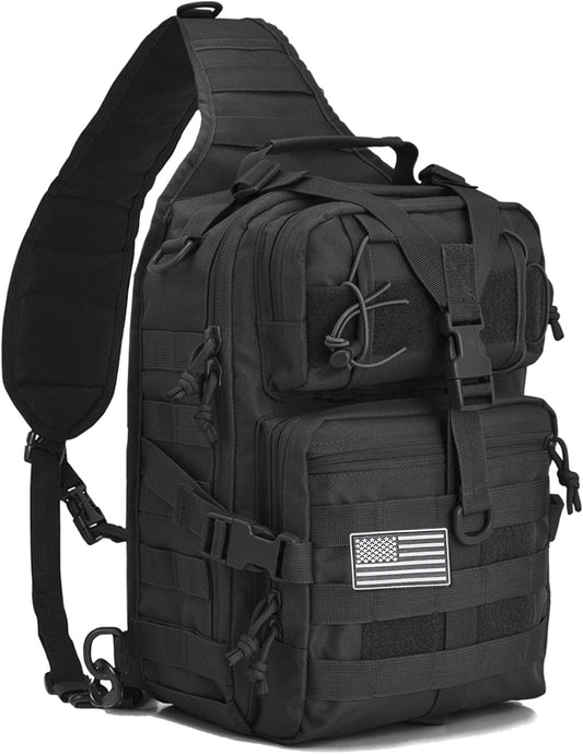 hopopower Tactical Sling Bag Pack Military Rover Shoulder Backpack EDC Assault Range Bag, Water-Resistant