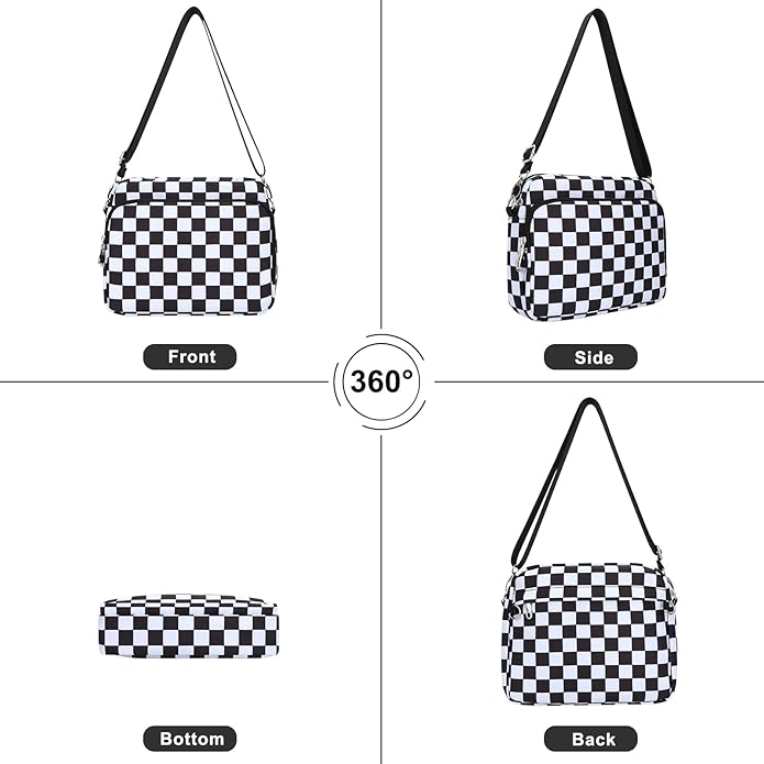 Small Nylon Crossbody Bags for Women, Anti theft Travel Purses Handbag Shoulder Bag, Cute Cross Body Wallet with RFID