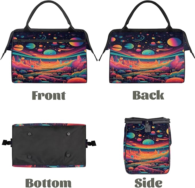 Colorful Planet Overnight Weekender Bag for Women Men Travel Duffel Bags Waterproof Luggage Carry on Sports Yoga Gym Bag