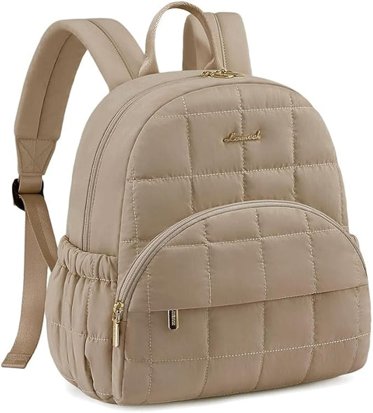 LOVEVOOK Small Backpack Purse for Women, Mini Puffer Backpack with Anti-theft Pocket, Lightweight Quilted Casual Daypack for Daily Work & Travel