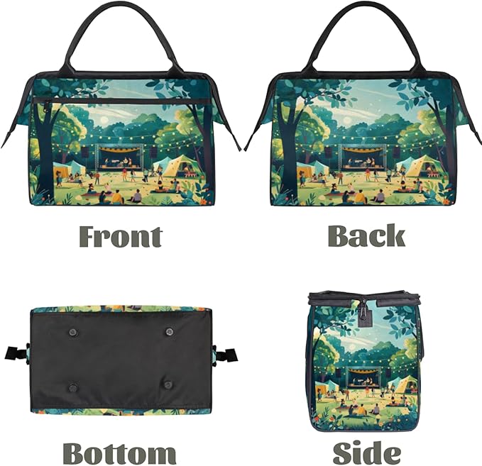 Funny Camping Overnight Weekender Bag for Women Men Travel Duffel Bags Waterproof Luggage Carry on Sports Yoga Gym Bag