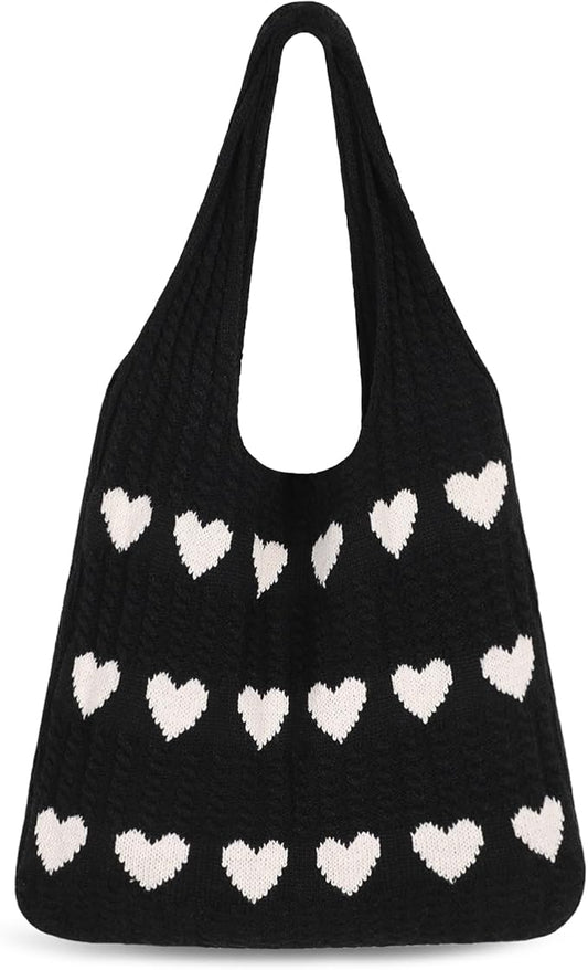 Sightor Crochet Tote Bag, Mesh Beach Bag Knit Summer Hobo Bag Vacation Boho Tote Bag for Women