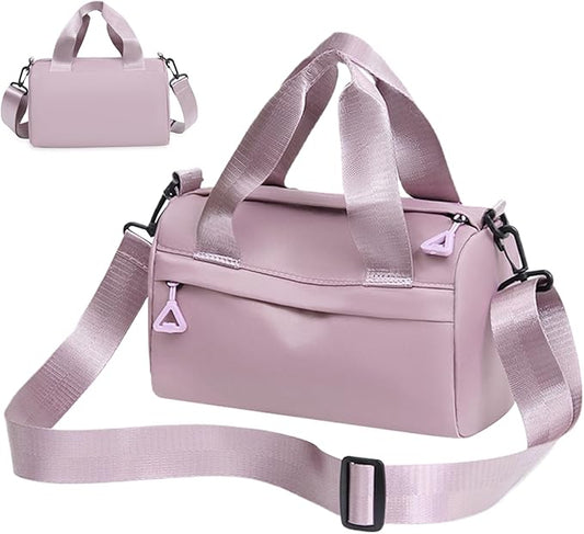 Mini Gym Bag for Women Mini Gym Bag, 9.5x4.7x5.5 inch Nylon Duffle, Handheld/Crossbody/Shoulder Duffle with Adjustable Strap, Zipper Small