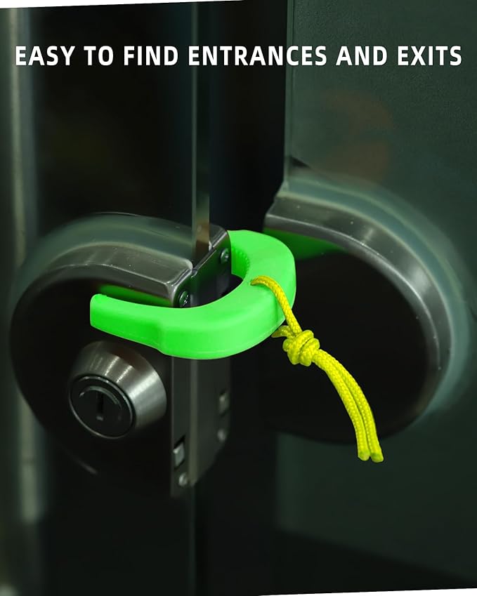 Door Jam, First Responder Door Stop for Law Enforcement, Police, Emergency Medical Services, Tactical Door with Nylon Paracord Attachments for Easy Grab Access, Molle/PALS Compatible(3 Pack Green)