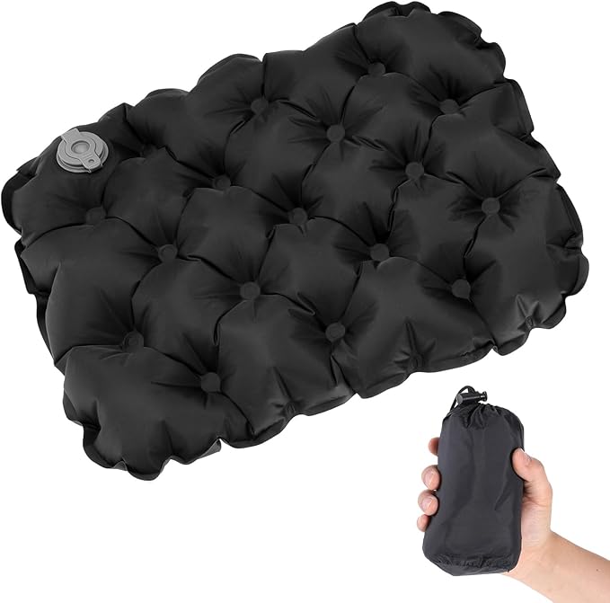 Inflatable Seat Cushion Portable Travel Airplane Seat Cushion Self-Inflating Camping Air Sitting Pad Portable Bleacher Cushions for Office Chair Hiking Outdoor Climbing Kayak Patio Car