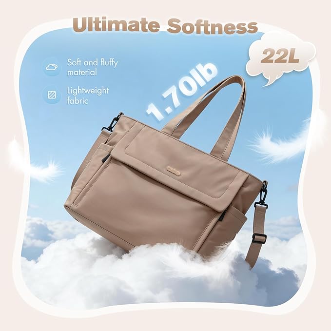 14L Puffer Diaper Bag Tote, Large Capacity Travel Diaper bags, Crossbody Hospital Bag for mom