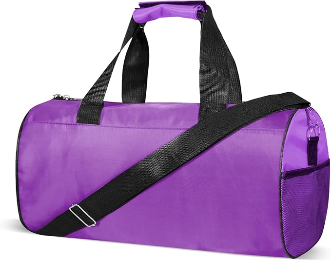 C&F BOGMOST Small Gym Bag for Women & Men,Small Lightweight Duffel Bag Carry On Bags Mini Duffel Travel Bag Waterproof Sports Bags for Workout/Sport/Travel, Purple,Large