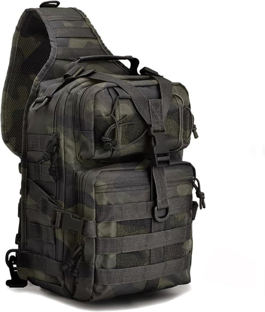 hopopower Tactical Sling Bag Pack Military Rover Shoulder Backpack EDC Assault Range Bag, Water-Resistant