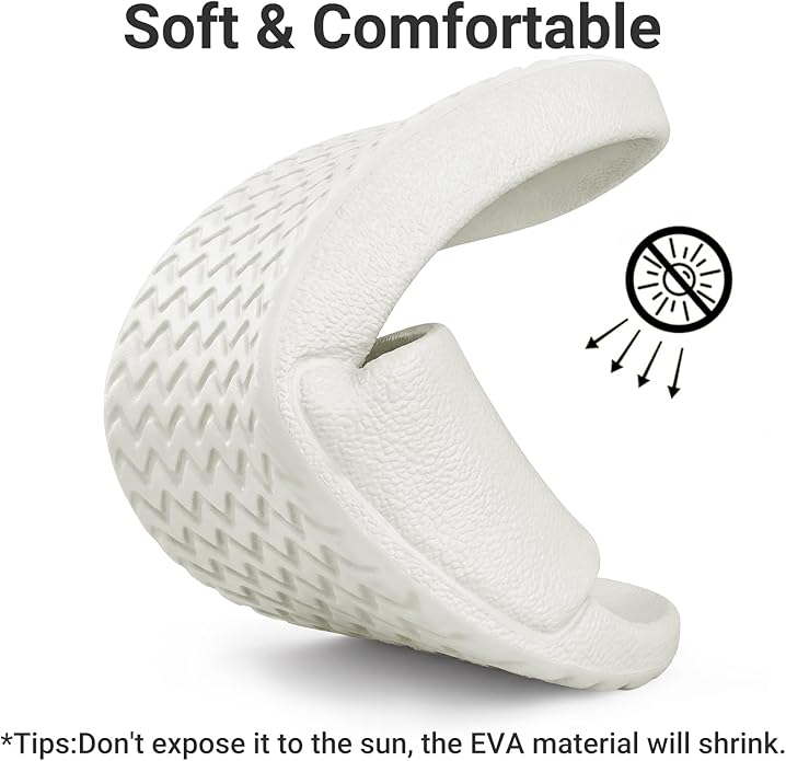 Shower Shoes for Women & Men - Non-Slip House Slippers - Cloud Comfort Slides - Quick-Dry, Arch Support - Perfect for Bathroom, Beach, Pool, Travel