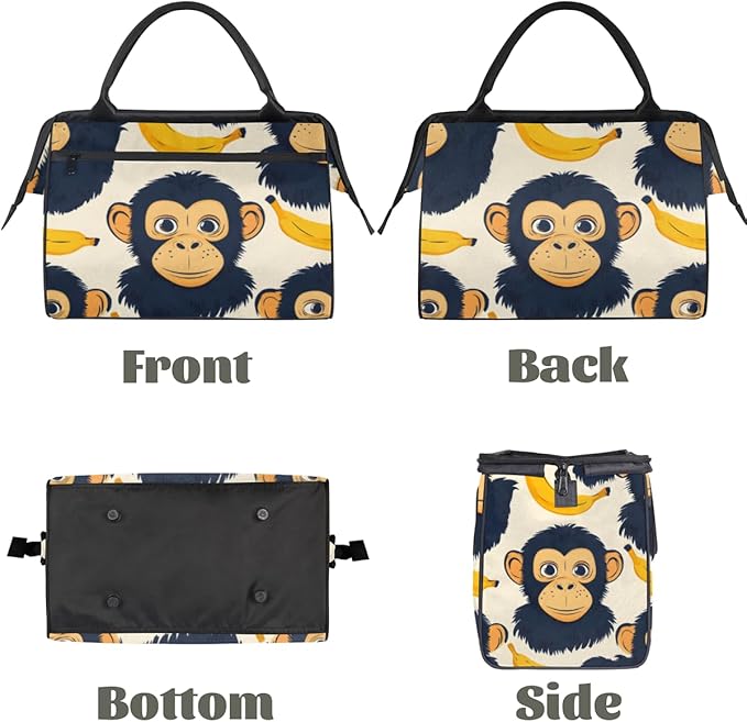 Monkey Overnight Weekender Bag for Women Men Travel Duffel Bags Waterproof Luggage Carry on Sports Yoga Gym Bag