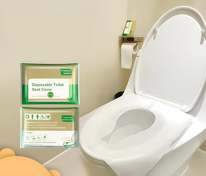 Disposable Toilet Seat Covers, Flushable Travel Disposable Toilet Seat Covers for Adults Kids Potty Training, Travel Essential Accessories for Airplane, Road Trips, Camping (20)
