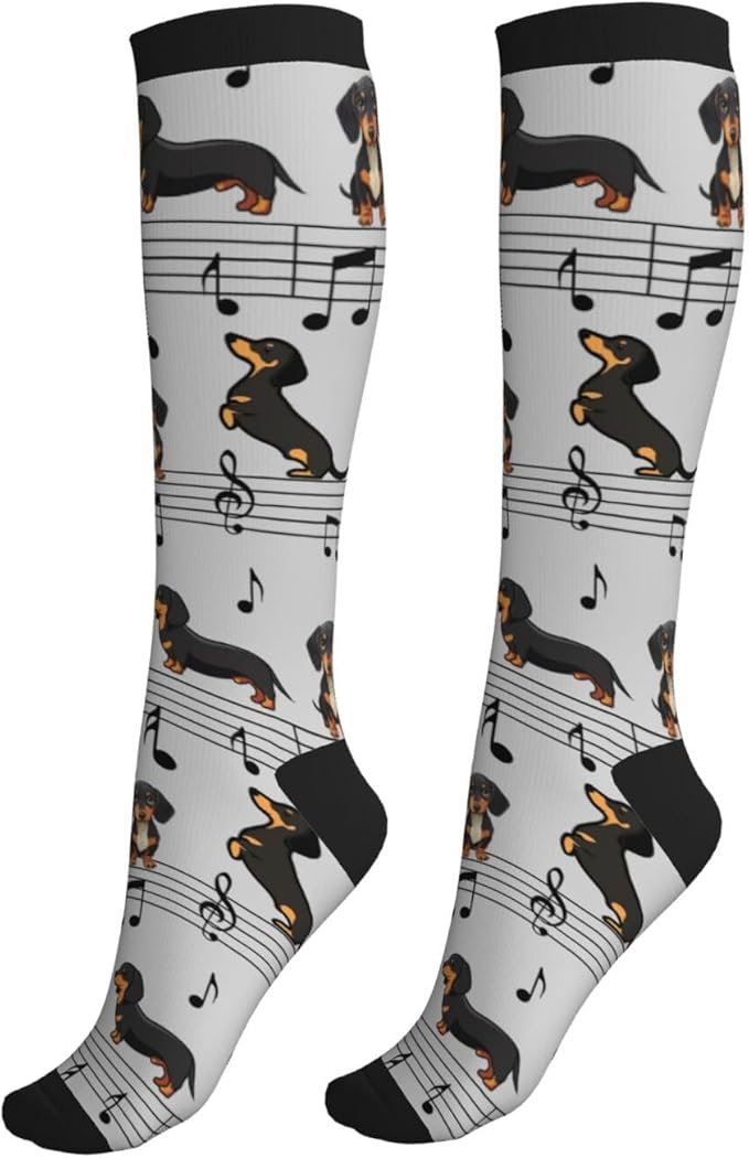 Compression Socks Knee High Circulation Support Socks For Women Men Athletic Running Work Hiking Cycling Travel