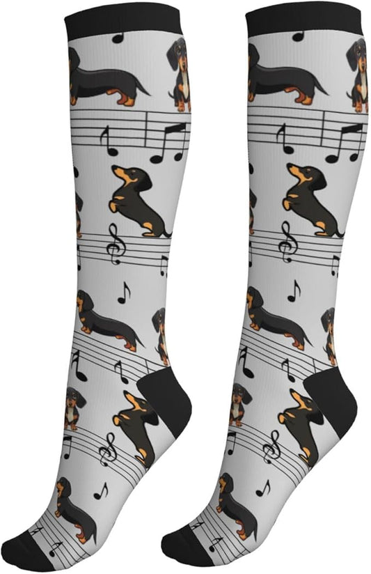 Compression Socks Knee High Circulation Support Socks For Women Men Athletic Running Work Hiking Cycling Travel
