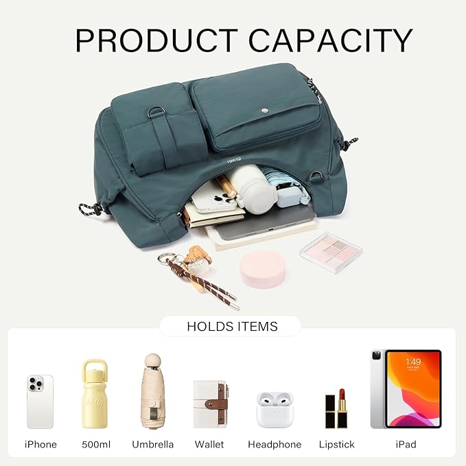 CLUCI Travel Purses for Women, Waterproof Nylon Crossbody Bags for Woman Trendy, Anti Theft Shoulder Handbags for Ladies