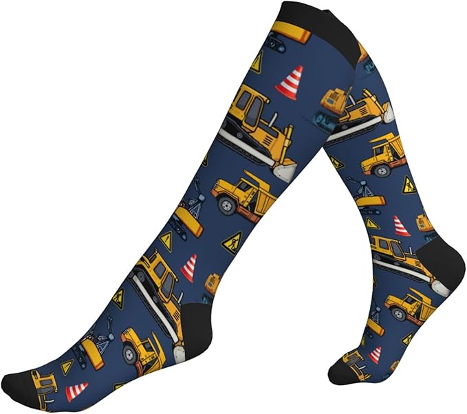 Compression Socks Knee High Circulation Support Socks For Women Men Athletic Running Work Hiking Cycling Travel