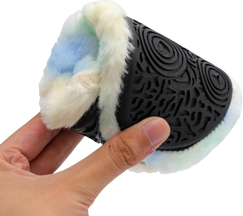 Scurtain Unisex Adults Rubber Sole Slippers
