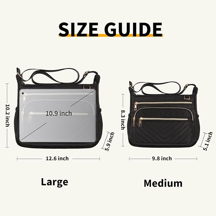 Crossbody Purse for Women Travel, Large RFID Anti-Theft Shoulder Crossbody Bag With Multiple Pockets for Daily Or Work
