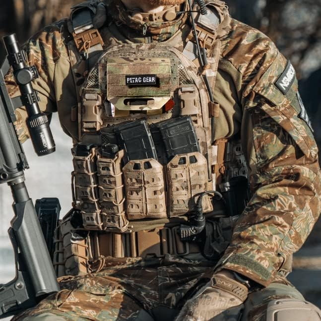 PETAC GEAR Tactical Ifak Pouch,Molle First Aid Micro Trauma Kit Military，Belt Medical Survival Pouches.(Bag Only)