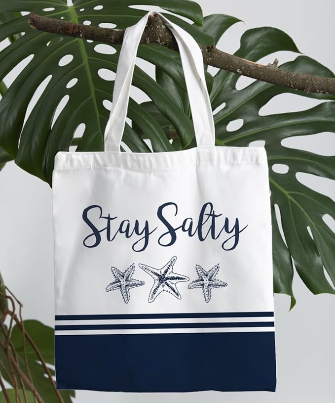 Beach Summer Canvas Tote Bag for Women Teen Girls Gifts Cute Small Travel Work Tote Bags Reusable Grocery Bags