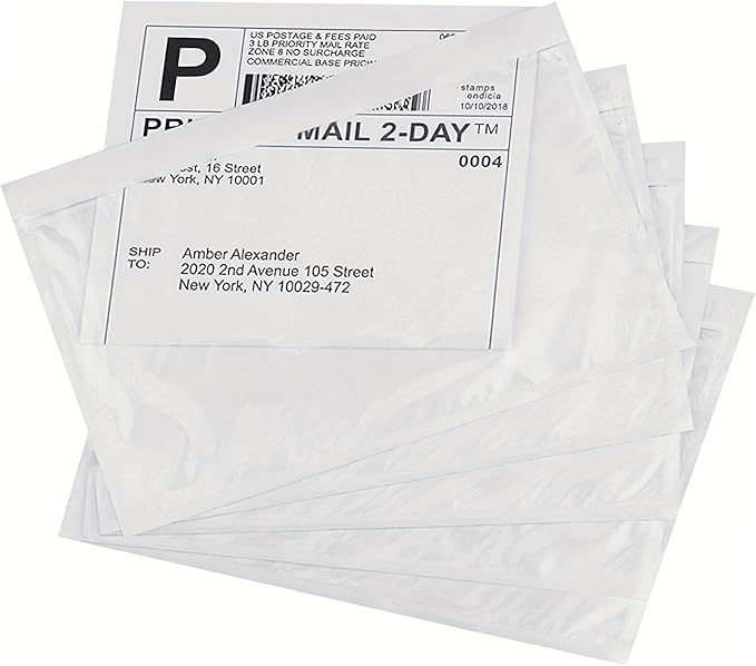 100 Pack-6x9 Shipping Envelopes, Packing List Mailing Envelopes Clear Adhesive Shipping Label Sleeves Shipping Supplies for Small Businesses