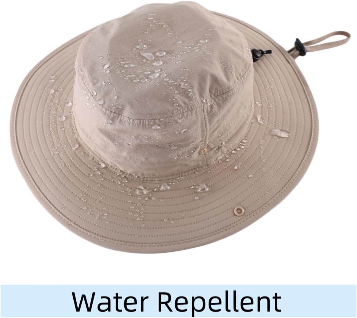 Connectyle Sun Hat for Men Women Outdoor UV Protection Safari Hat for Fishing Hiking Gardening Breathable Cowboy Hat UPF50