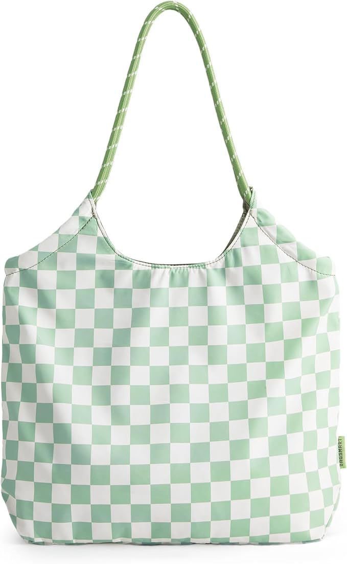 BAGSMART Beach Bags for Women, Beach Tote Bag Beach Bag with Zipper Travel Tote Bag for Women Sandproof Swim Pool Bag | Packable Beach Bag, Beach Essentials, for Travel, Gym, 12.5L Medium Tote, Lightweight, Water-resistant