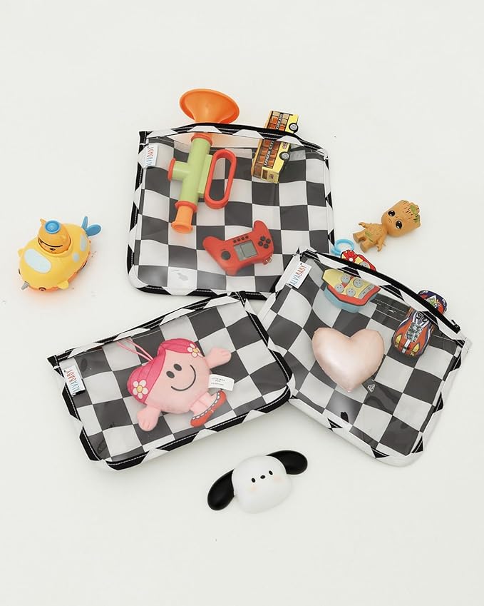 ALVA Diaper Bag Pouches | 3pcs Mess-Proof Travel Toiletry | TSA Approved Toiletry Bag | Cosmetic Makeup Bag Diaper Organizer for Baby and Mom Essentials